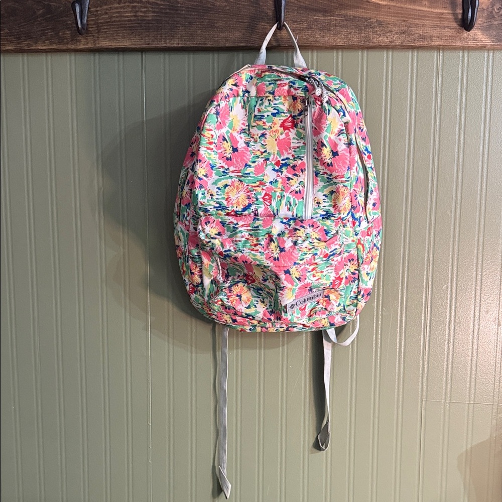 Columbia Floral Kids Backpack - Pink and Green
